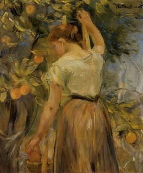 貝爾特 摩裡索特 Young Woman Picking Oranges